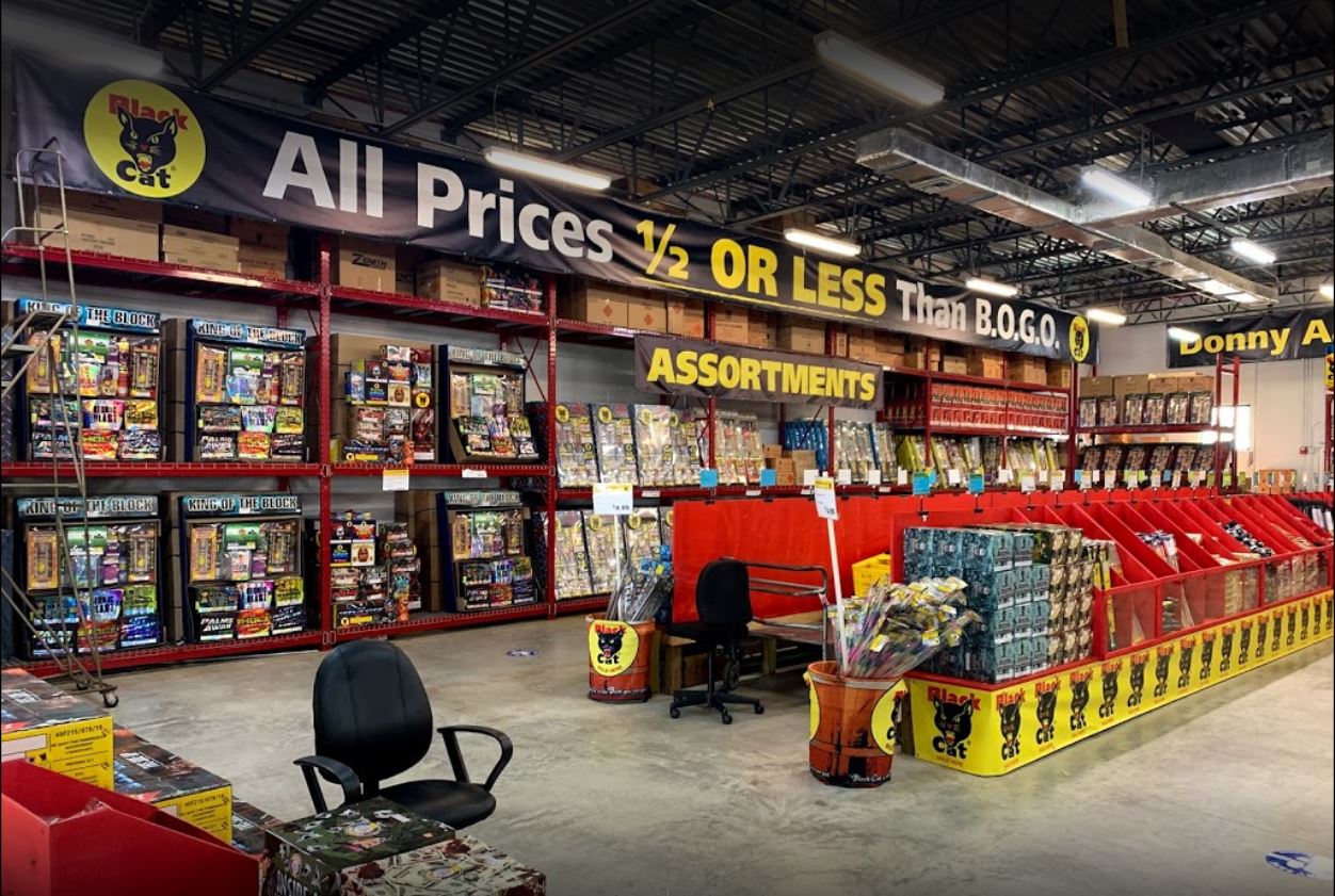 showroom at the best fireworks store in Boca Raton